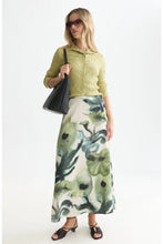 Load image into Gallery viewer, Scotch and Soda Printed Ankle Length Skirt in Watercolourflower Balsam Green