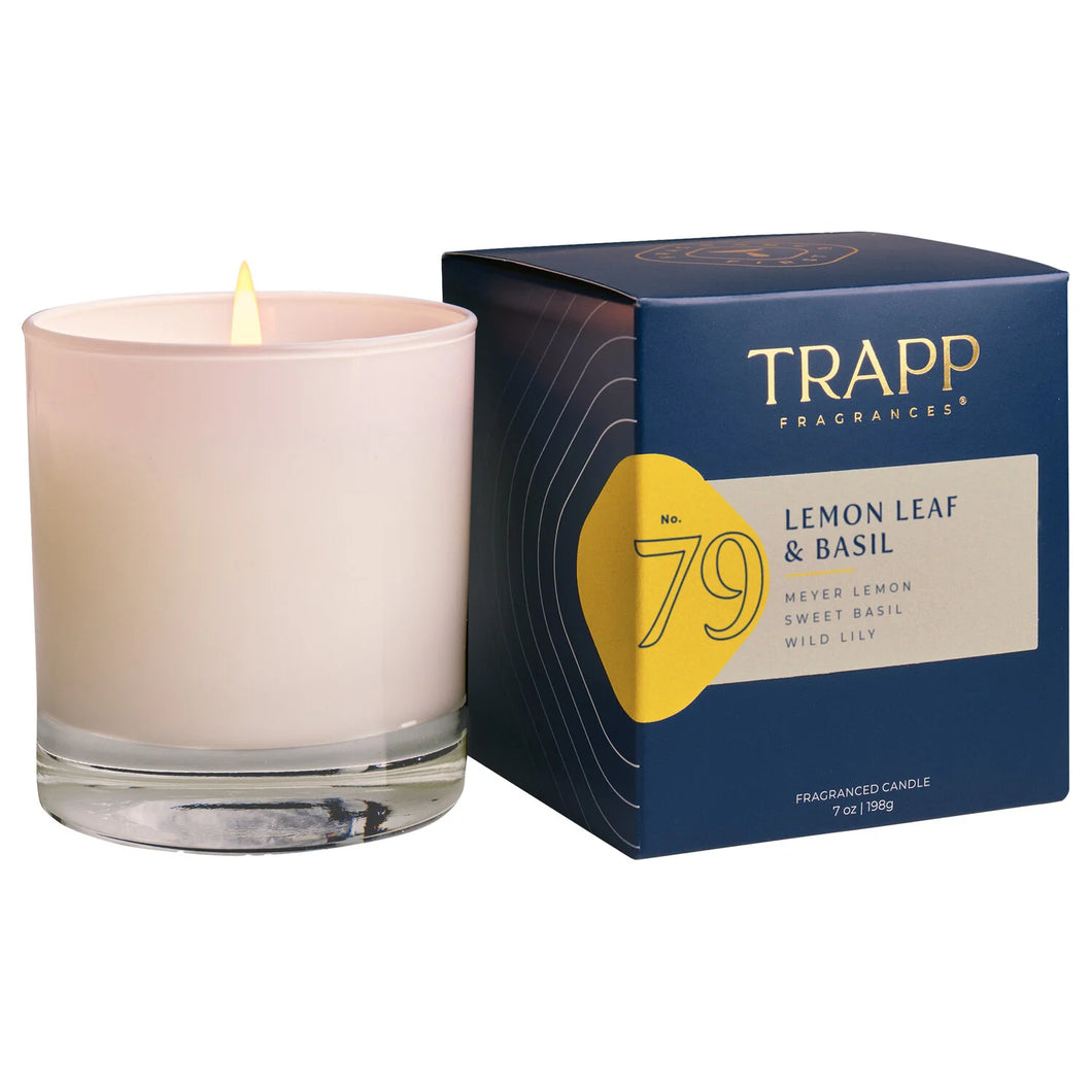 Trapp 7oz. Poured Candle in Lemon Leaf & Basil