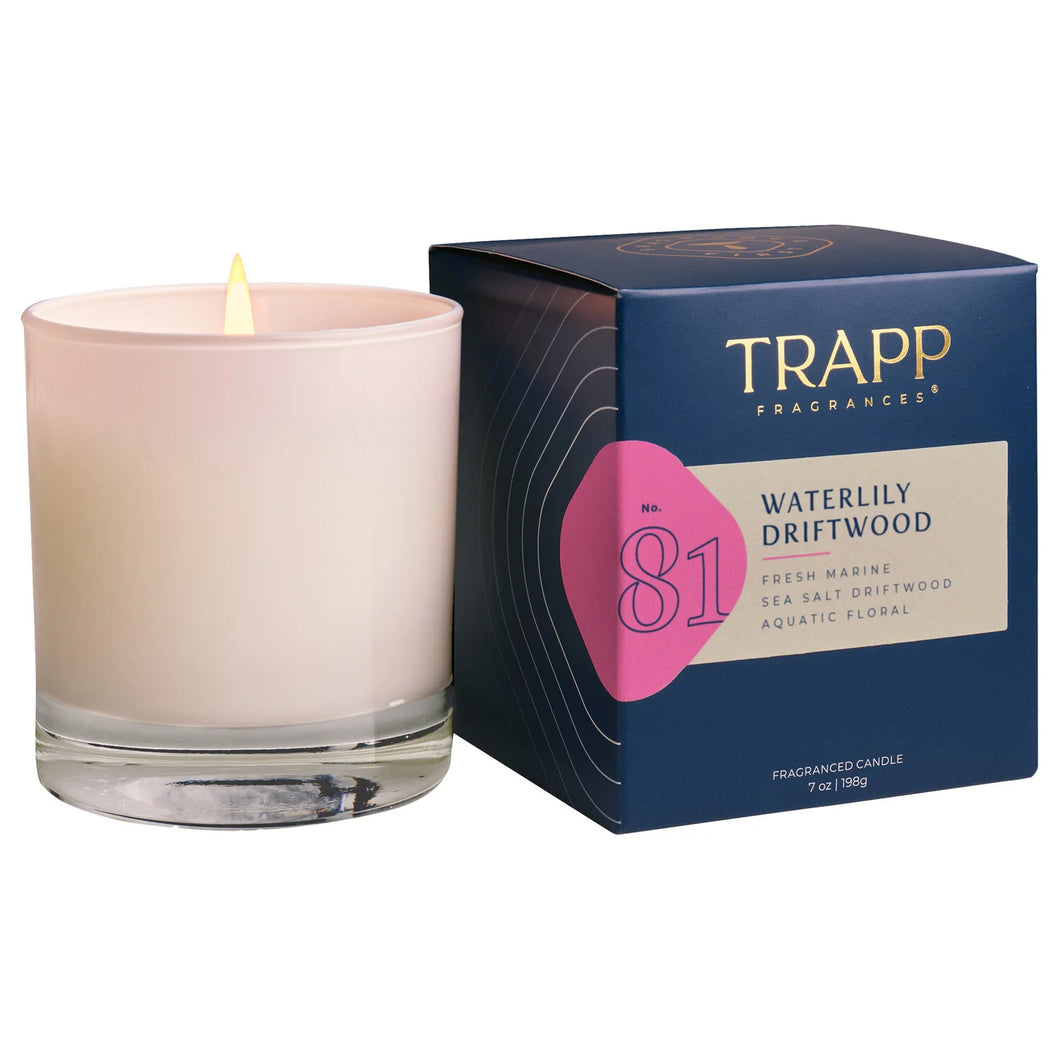 Trapp 7oz. Poured Candle in Waterlily Driftwood