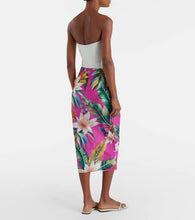 Load image into Gallery viewer, Farm Rio Tropicalia Midi Skirt in Bird Leaves Sand