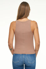 Load image into Gallery viewer, Pistola Alden Scoop Neck Tank in Mushroom