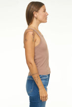 Load image into Gallery viewer, Pistola Alden Scoop Neck Tank in Mushroom