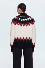 Load image into Gallery viewer, Pistola Astrid Pullover Sweater in White Oxblood Fair Isle