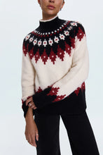 Load image into Gallery viewer, Pistola Astrid Pullover Sweater in White Oxblood Fair Isle