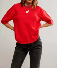Load image into Gallery viewer, Free People Margot Sweater Tee in Cherry Pop Melange