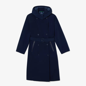 Lacoste Oversized Trench Coat in Navy