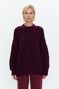 Pistola Carlen Mock Neck Sweater in Aubergine