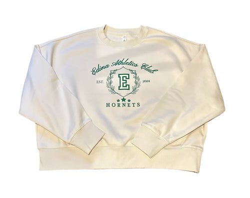 15.20 Apparel - Edina Athletics Club Crew Sweatshirt in Ecru