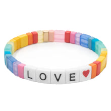 Load image into Gallery viewer, Malibu Sugar Rainbow LOVE Bracelet