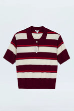 Load image into Gallery viewer, Pistola Drea Polo in Ruby Sangria Stripe
