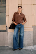 Load image into Gallery viewer, Pistola Vivian  Mid Rise Wide Leg in Blue Depths