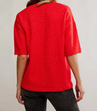 Load image into Gallery viewer, Free People Margot Sweater Tee in Cherry Pop Melange
