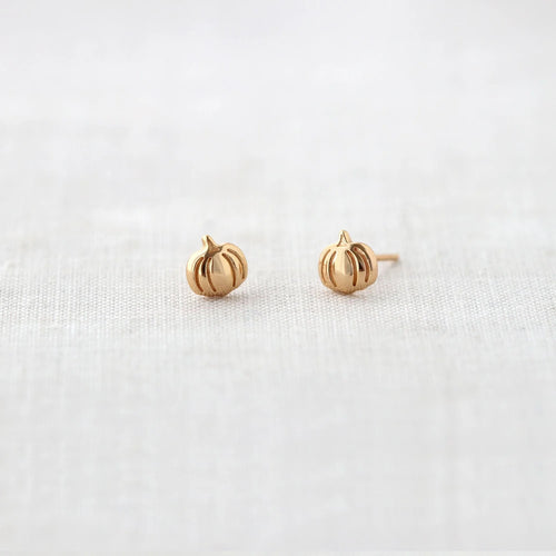 Kris Nations Pumpkin Stud Earrings in 18k Gold Vermeil