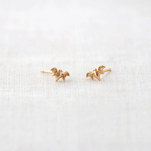 Kris Nations Bat Stud Earrings in 18k Gold Vermeil
