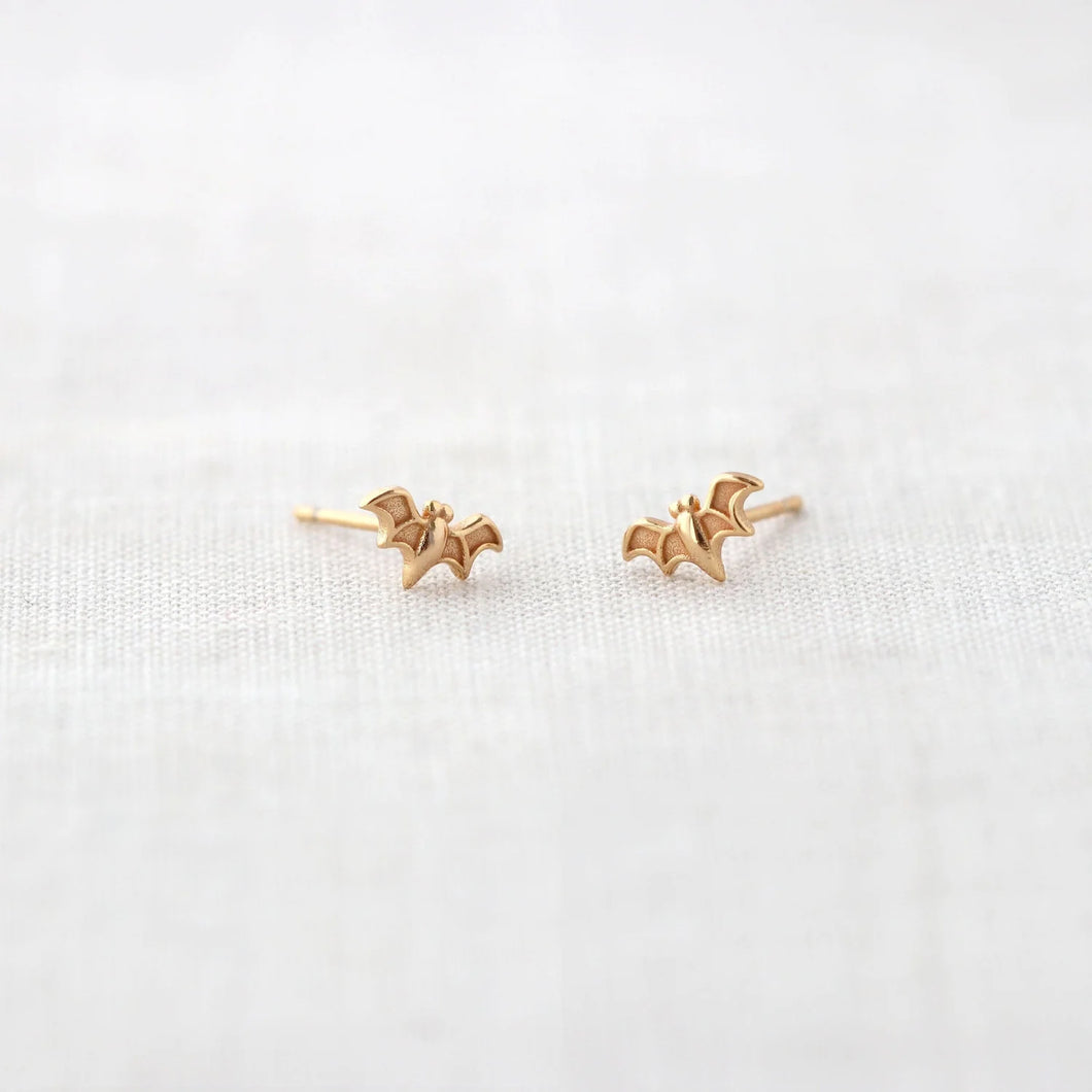 Kris Nations Bat Stud Earrings in 18k Gold Vermeil