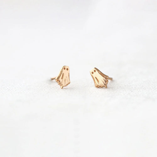 Kris Nations Ghost Stud Earrings in 18k Gold Vermile