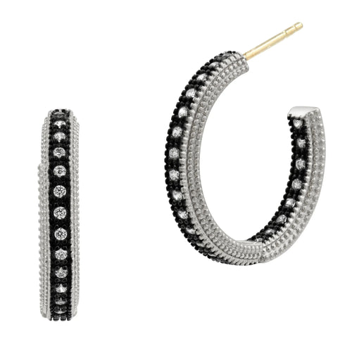 FREIDA ROTHMAN Classic Pavé Hoop Earrings