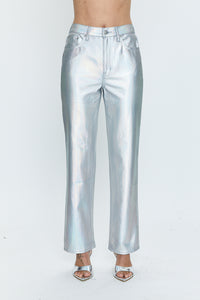 Pistola Cassie Super High Rise Straight in Coated Prism - FINAL SALE