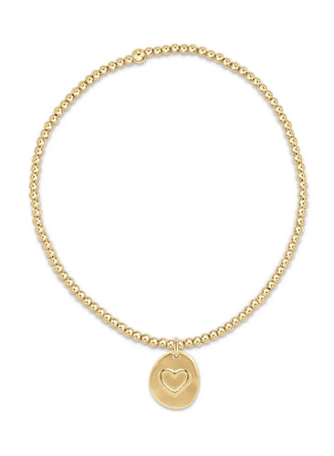 enewton - Classic Gold 2mm Bead Bracelet - Inspire Love Small Gold Charm