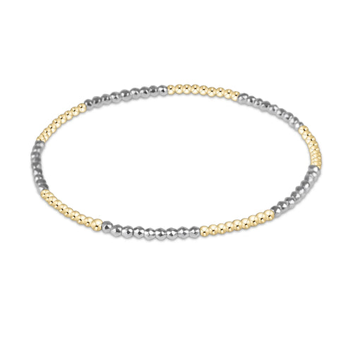 enewton - Blissful Pattern 2mm Bead Bracelet - Silver Faceted Hematite