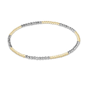 enewton - Blissful Pattern 2mm Bead Bracelet - Silver Faceted Hematite