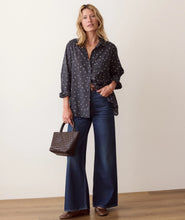 Load image into Gallery viewer, Marine Layer Jane Relaxed Voile Shirt in Navy Polka Dot