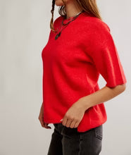 Load image into Gallery viewer, Free People Margot Sweater Tee in Cherry Pop Melange