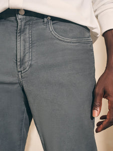Faherty Mens Stretch Terry 5-Pocket Pant in Slate