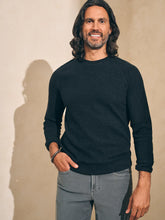 Load image into Gallery viewer, Faherty Legend Sweater Crew In Heathered Black Twill