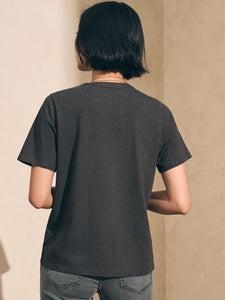 Faherty Sunwashed Crew Tee in Washed Black