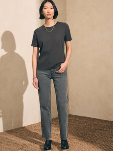 Faherty Sunwashed Crew Tee in Washed Black