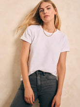 Load image into Gallery viewer, Faherty Sunwashed Crew Tee in White