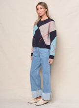 Load image into Gallery viewer, Stateside - Argyle Crewneck Sweater in Navy Mulit
