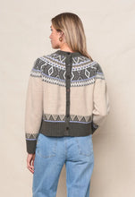 Load image into Gallery viewer, Stateside Fairisle Button Sweater in Thyme Multi