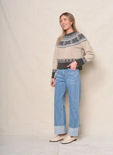 Load image into Gallery viewer, Stateside Fairisle Button Sweater in Thyme Multi
