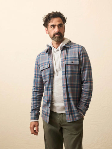 Faherty Mens Legend Sweater In Three Lakes Plaid