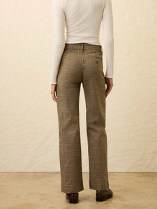 Faherty Twill Tide Slim Straight Pant in Wildwood Plaid