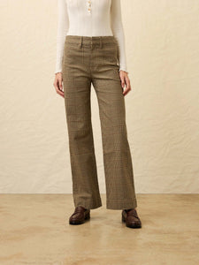 Faherty Twill Tide Slim Straight Pant in Wildwood Plaid
