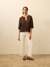 Load image into Gallery viewer, Faherty Apres Alpaca Cardigan in Walnut Brown