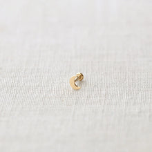 Load image into Gallery viewer, Kris Nations Crescent Moon Flat Back Single Stud Earring in 14k Gold