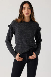 Sol Angeles Brushed Boucle Flounce Pullover