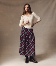 Load image into Gallery viewer, Marine Layer Gia Oxford Midi Skirt in Holiday Multi Plaid