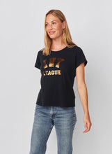 Load image into Gallery viewer, Sundry Ivy League Rolled Sleeve Tee in Deep Navy - FINAL SALE