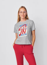 Load image into Gallery viewer, Sundry Ski The Pines Short Sleeve Boxy Crew Tee in Heather Grey
