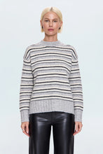 Load image into Gallery viewer, Pistola Hanna Oversized Sweater in Grey White Stripe