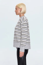 Load image into Gallery viewer, Pistola Hanna Oversized Sweater in Grey White Stripe