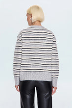 Load image into Gallery viewer, Pistola Hanna Oversized Sweater in Grey White Stripe