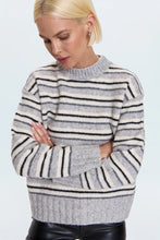 Load image into Gallery viewer, Pistola Hanna Oversized Sweater in Grey White Stripe