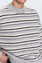 Load image into Gallery viewer, Pistola Hanna Oversized Sweater in Grey White Stripe