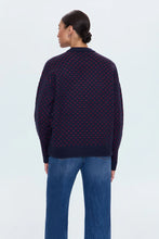 Load image into Gallery viewer, Pistola Hanna Oversized Sweater in Navy Red Hearts